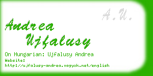 andrea ujfalusy business card